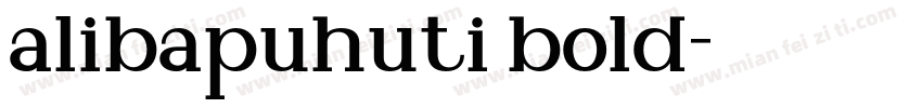 alibapuhuti bold字体转换